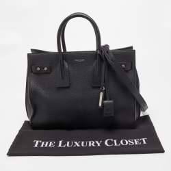 Saint Laurent Black Leather Small Classic Sac De Jour Tote
