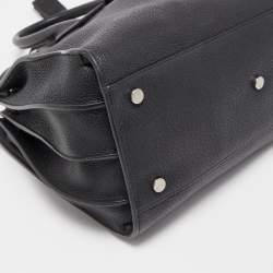 Saint Laurent Black Leather Small Classic Sac De Jour Tote