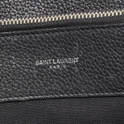 Saint Laurent Black Leather Small Classic Sac De Jour Tote