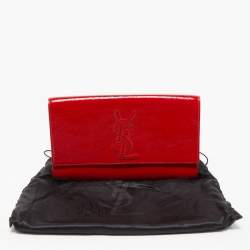 Yves Saint Laurent Red Patent Leather Belle De Jour Flap Clutch