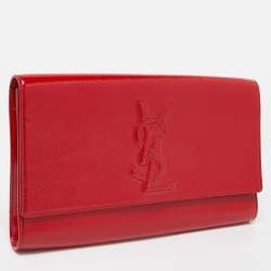 Yves Saint Laurent Red Patent Leather Belle De Jour Flap Clutch