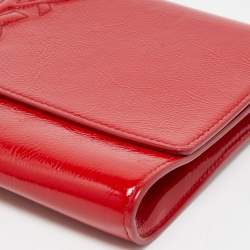 Yves Saint Laurent Red Patent Leather Belle De Jour Flap Clutch