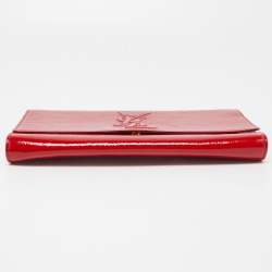 Yves Saint Laurent Red Patent Leather Belle De Jour Flap Clutch