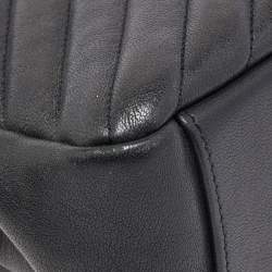 Pre Owned Saint Laurent Black Matelasse Leather Medium College Top Handle Bag