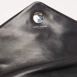 Pre Owned Saint Laurent Black Leather Small Loulou Shoulder Bag