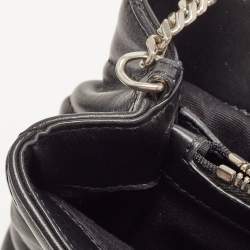 Pre Owned Saint Laurent Black Leather Small Loulou Shoulder Bag