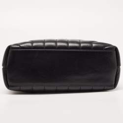 Pre Owned Saint Laurent Black Leather Small Loulou Shoulder Bag