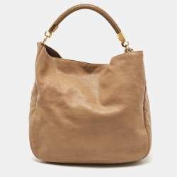 Saint Laurent Beige Leather Roady Hobo