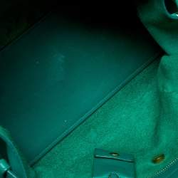 Saint Laurent Green Leather Small Cabas Chyc Satchel