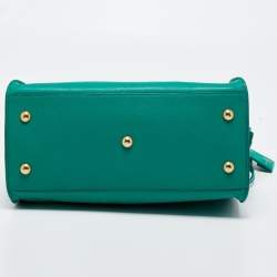 Saint Laurent Green Leather Small Cabas Chyc Satchel