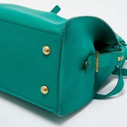Saint Laurent Green Leather Small Cabas Chyc Satchel