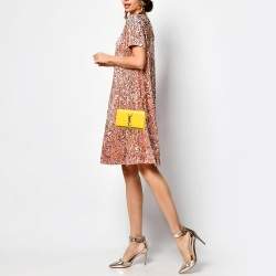 Saint Laurent Yellow Leather Small Monogram Kate Chain Bag