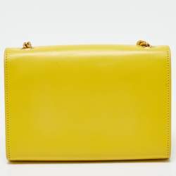 Saint Laurent Yellow Leather Small Monogram Kate Chain Bag