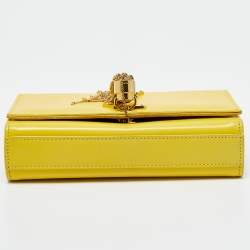 Saint Laurent Yellow Leather Small Monogram Kate Chain Bag