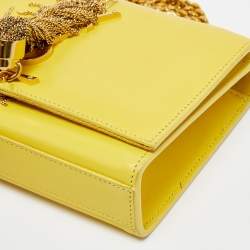 Saint Laurent Yellow Leather Small Monogram Kate Chain Bag