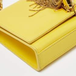 Saint Laurent Yellow Leather Small Monogram Kate Chain Bag