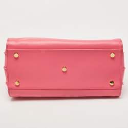 Saint Laurent Pink Leather Small Classic Sac De Jour Tote