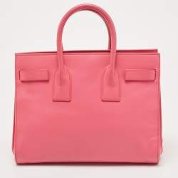 Saint Laurent Pink Leather Small Classic Sac De Jour Tote