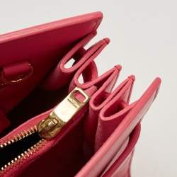 Saint Laurent Pink Leather Small Classic Sac De Jour Tote