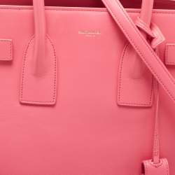 Saint Laurent Pink Leather Small Classic Sac De Jour Tote