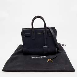 Pre Owned Saint Laurent Black Leather Nano Classic Sac De Jour Tote