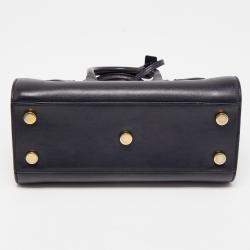 Pre Owned Saint Laurent Black Leather Nano Classic Sac De Jour Tote