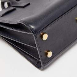 Pre Owned Saint Laurent Black Leather Nano Classic Sac De Jour Tote