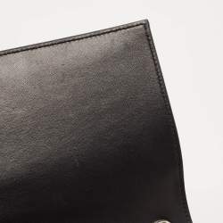 Pre Owned Saint Laurent Black/Silver Suede Medium Kate Star Shoulder Bag