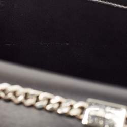 Pre Owned Saint Laurent Black/Silver Suede Medium Kate Star Shoulder Bag