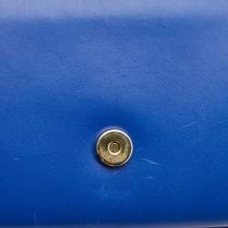 Pre Owned Saint Laurent Blue Leather Small Kate Tassel Crossbody Bag