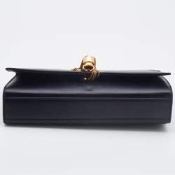 Pre Owned Saint Laurent Black Leather Medium Kate Tassel Shoulder Bag