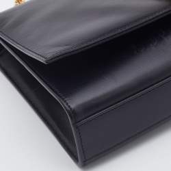 Pre Owned Saint Laurent Black Leather Medium Kate Tassel Shoulder Bag
