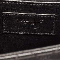 Saint Laurent Black Mix Matelasse Leather Medium Envelope Chain Shoulder Bag