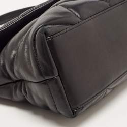 مملوكة مسبقًا Saint Laurent Black Quilted Leather Small Puffer Chain Bag 
