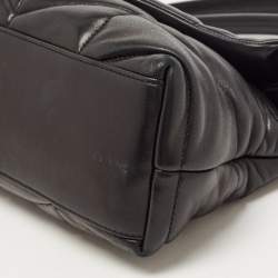مملوكة مسبقًا Saint Laurent Black Quilted Leather Small Puffer Chain Bag 