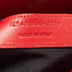 Pre Owned Saint Laurent Red Croc Embossed Leather Baby Classic Sac De Jour Tote