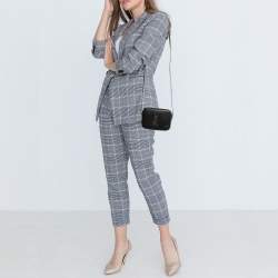 Pre Owned Saint Laurent Black Leather Classic Monogram Camera Bag