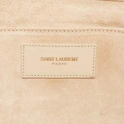 Pre Owned Saint Laurent Light Beige Leather Y-Ligne Clutch