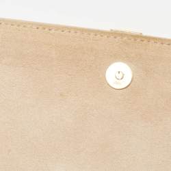 Pre Owned Saint Laurent Light Beige Leather Y-Ligne Clutch
