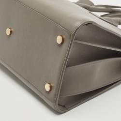 Pre Owned Saint Laurent Grey Leather Medium Sac De Jour Tote