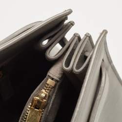 Pre Owned Saint Laurent Grey Leather Medium Sac De Jour Tote