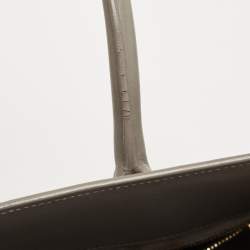 Pre Owned Saint Laurent Grey Leather Medium Sac De Jour Tote