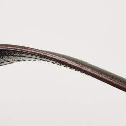 Pre Owned Yves Saint Laurent Burgundy Patent Leather Medium Muse Two Satchel