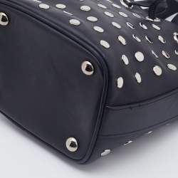 Pre Owned Saint Laurent Black Studded Leather Emmanuelle Bucket Bag