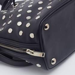 Pre Owned Saint Laurent Black Studded Leather Emmanuelle Bucket Bag
