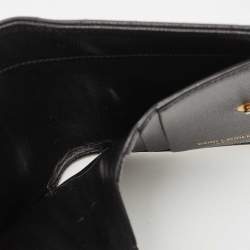 Pre Owned Saint Laurent Black Monogram Trifold Wallet