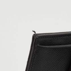 Pre Owned Saint Laurent Black Monogram Trifold Wallet