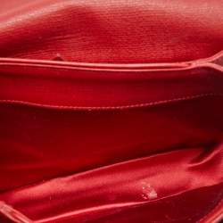 Pre Owned Saint Laurent Red Leather Medium Universite Shoulder Bag
