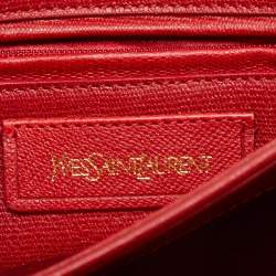 Pre Owned Saint Laurent Red Leather Medium Universite Shoulder Bag