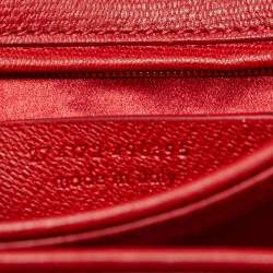 Pre Owned Saint Laurent Red Leather Medium Universite Shoulder Bag
